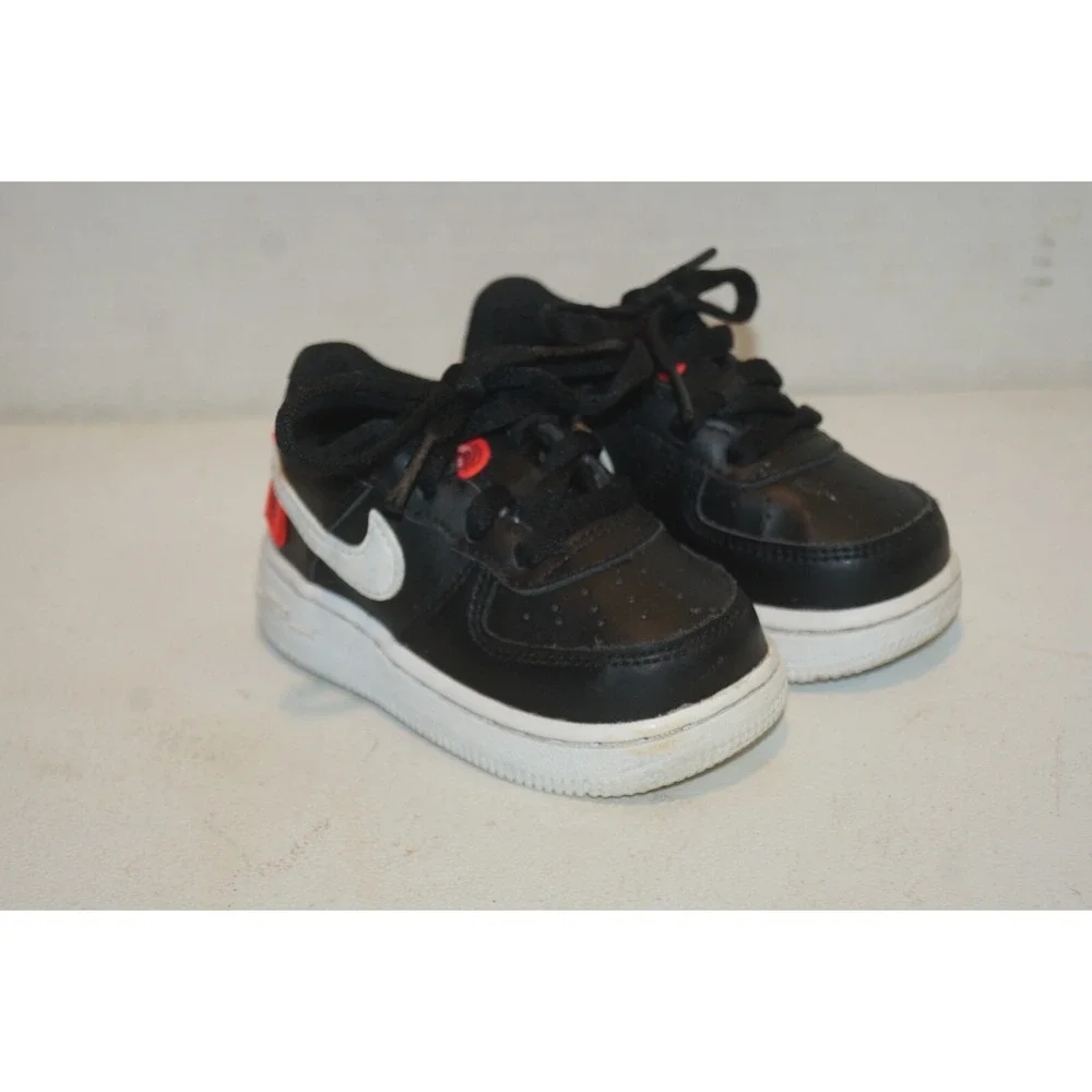 Nike Force 1 TD Sneaker Size 5C CN8541-001 Black White Baby Toddler